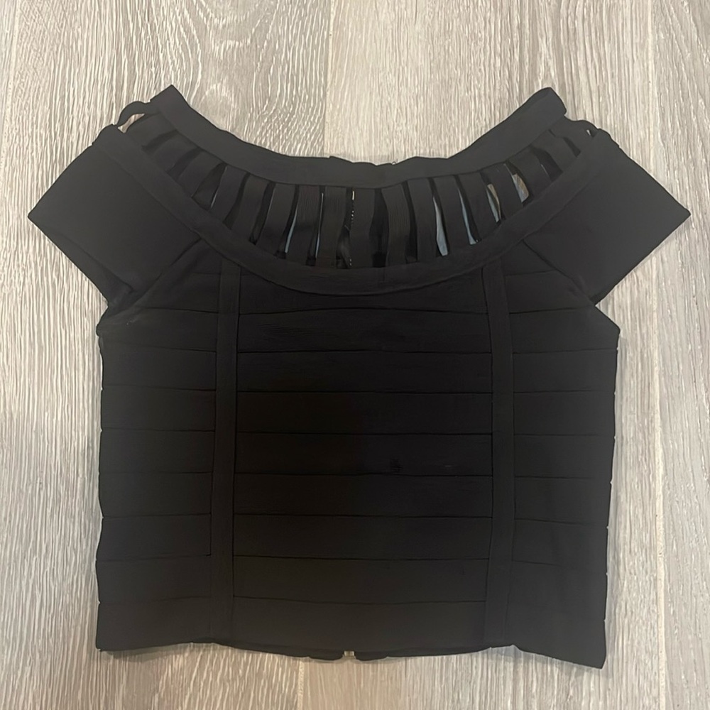 Bebe Vintage Black Blouse Size XS